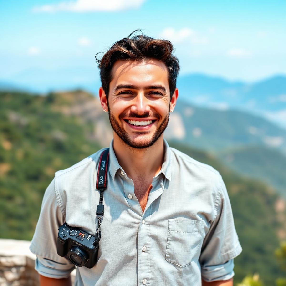 Portrait of travel writer and photographer Jordan Retes